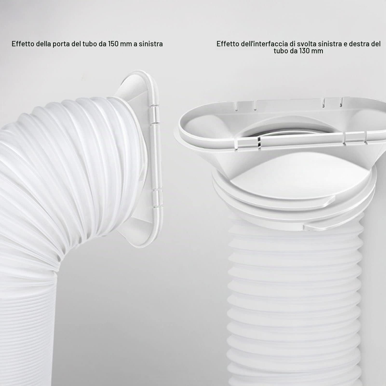 KENANLAN Kit di Ventilazione per Finestra per Condizionatore Portatile, 4 Pezzi, PVC ABS ad Alta Densità, Resistente al Calore