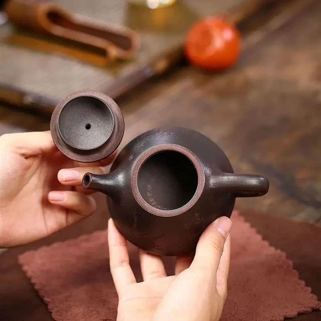 Teapot Zisha Teapot Yixing Top Grade Purple Clay Teapot Firewood Kiln Handwork Engraved Kettle Kung Fu Tea Set Household Kettle Pottery Teapot
