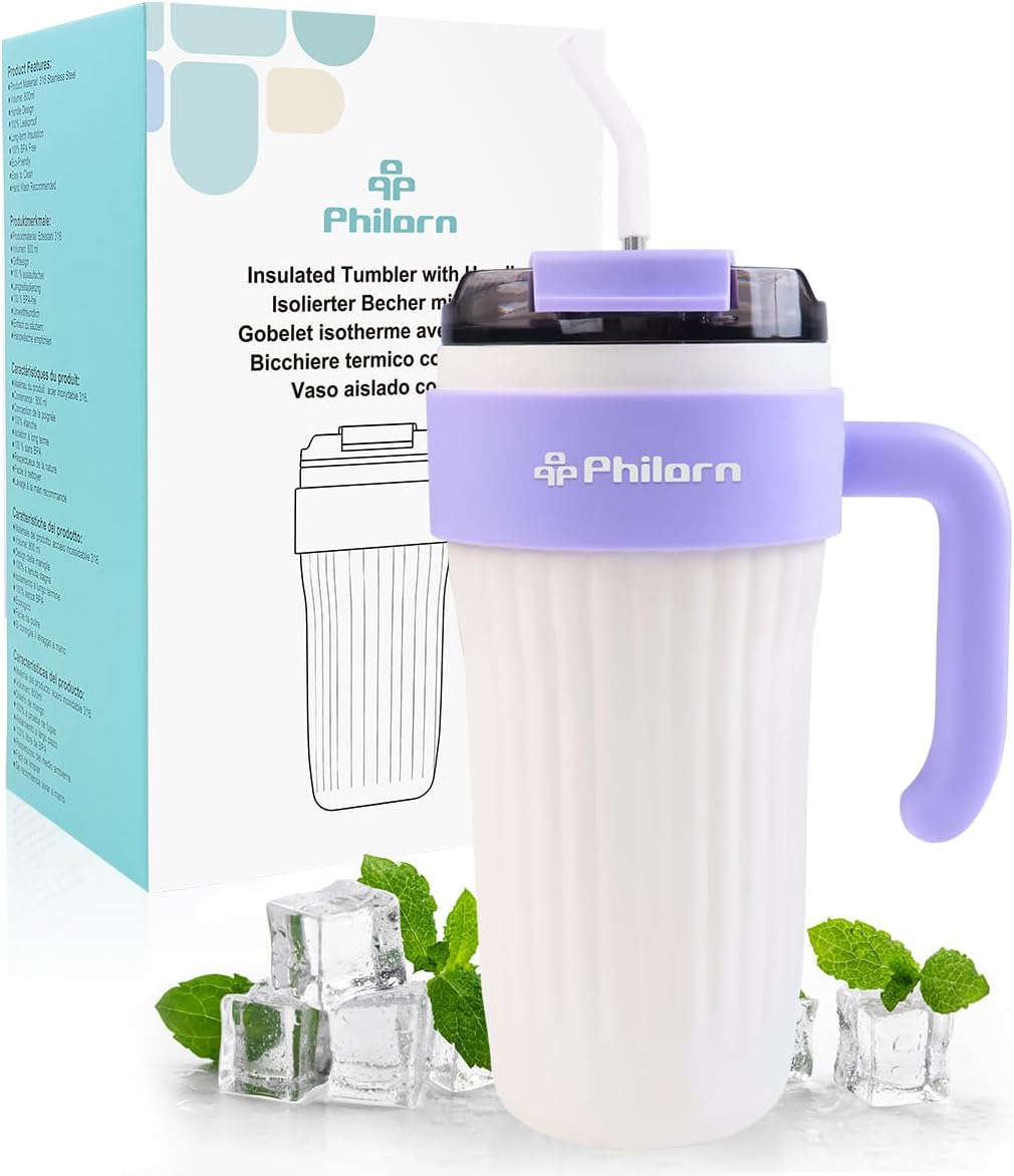 Gobelet Isotherme Hydro Flask 40 Oz (1.18L) Blanc Avec Poignée Et Paille - TT40PS110