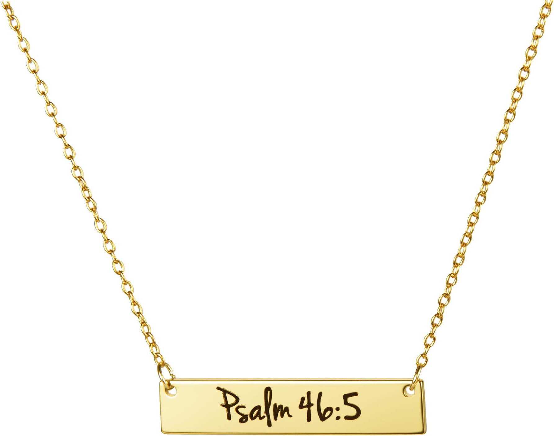Christian Bar 𝐍𝐞𝐜𝐤𝐥𝐚𝐜𝐞 Bible Verse Faith Jewelry Baptism Christmas Birthday 𝐆𝐢𝐟𝐭 𝐟𝐨𝐫 𝐖𝐨𝐦𝐞𝐧