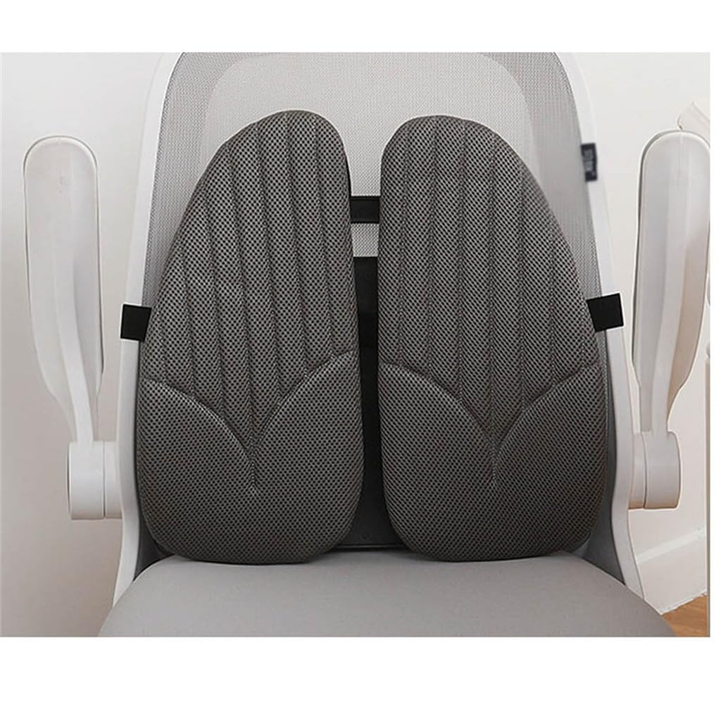 Cojín Lumbar Cojín sedentario Silla de Coche Cojín Lumbar Transpirable Cojín Lumbar con Respaldo Ajustable en Cuatro direcciones