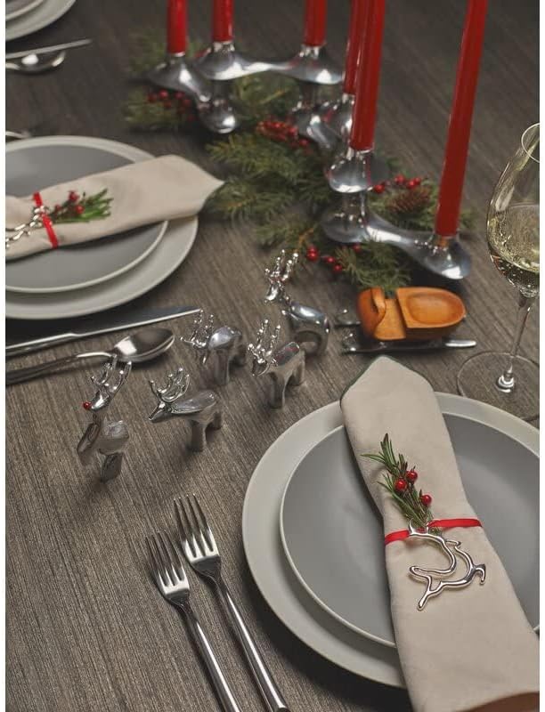 nambe Cortina Hinged Candelabra | Metal Candle Holder for Six Candles | Silver Candlestick Holders for Taper Candles | Table Centerpiece for Christmas, Thanksgiving, Dinner Party, Wedding, Table - Image 2