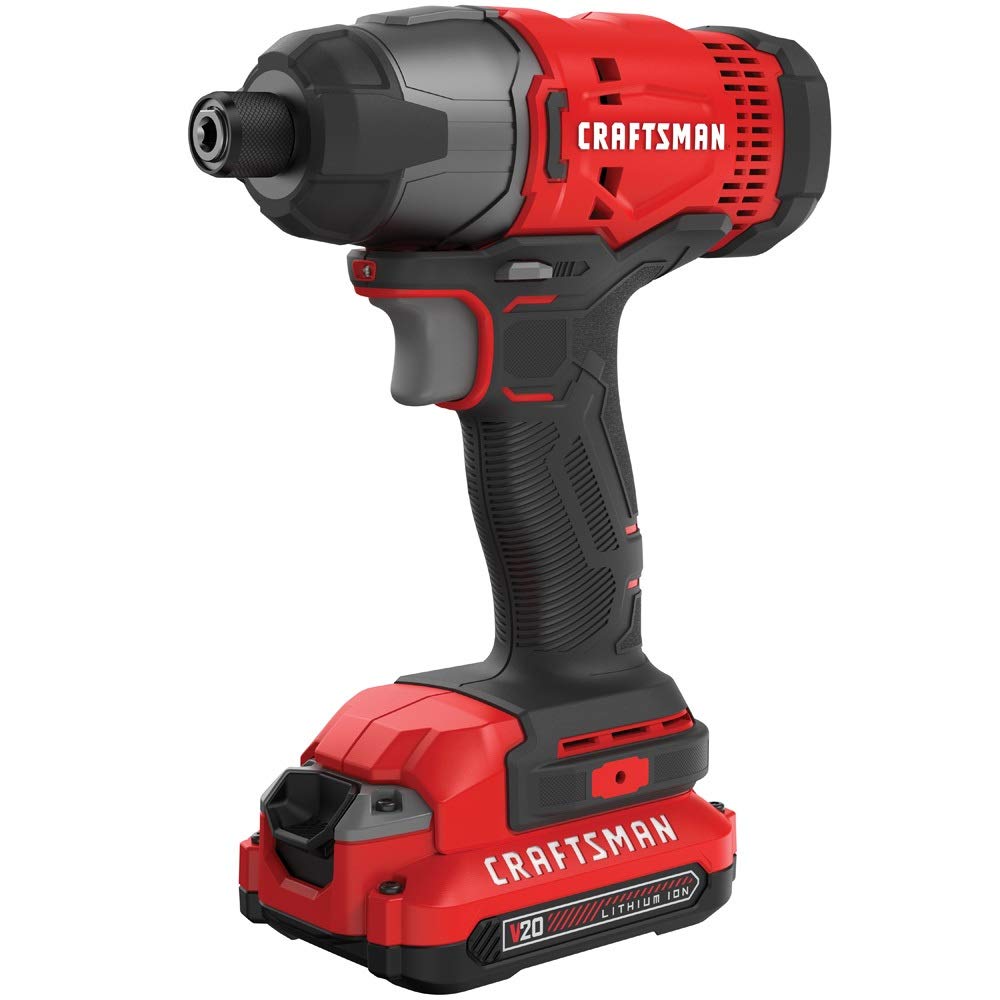 Craftsman20V MAX Impact Driver Kit, Cordless, 1/4-Inch (CMCF800C2)