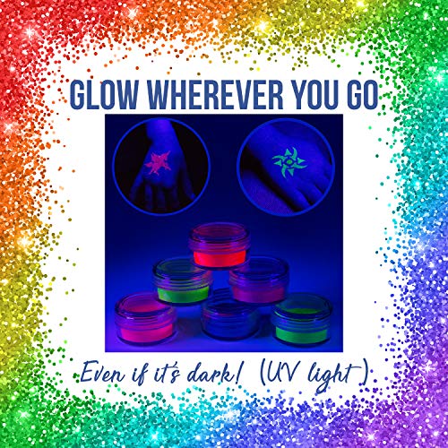 Glitter Tattoo Kit - Amazing Gift Idea For Girls (15 X-Large Color Jars, 32 Temporary Tattoos Stencils, 2 Glue Applicator & 2 Cosmetic Brushes) Hypoallergenic, Waterproof And Easy To Apply #TOP3