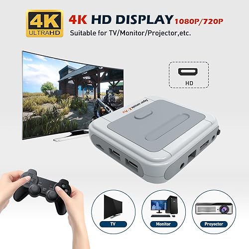 Miniatura 3 de Kinhank 2025 Upgrade Retro Game Console,Super Console X PRO Emulator Console with 65000+ Games,70+Emulators,Dual System,4K TV,5