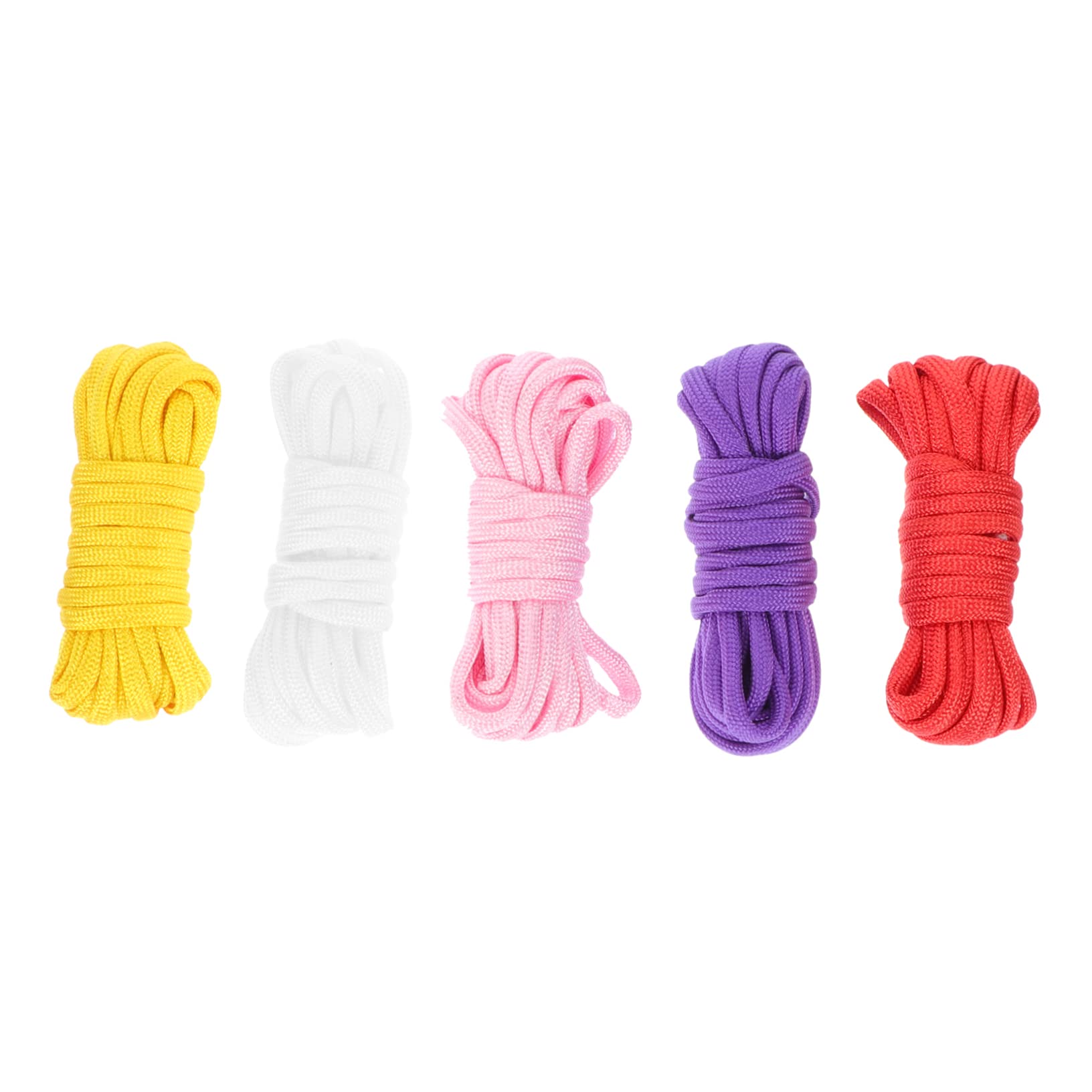 NAMOARLY Sturdy Braided Tent Guy Ropes 5 Pack Outdoor Life Ropes Survival Cordage Climbing Fixing Line Durable Umbrella Tie-Down Straps