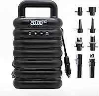 Vista 1 de Bomba de tabla de remo, bomba eléctrica SUP, bomba de aire portátil de alta presión de 20 PSI con inflado y apagado automático, función