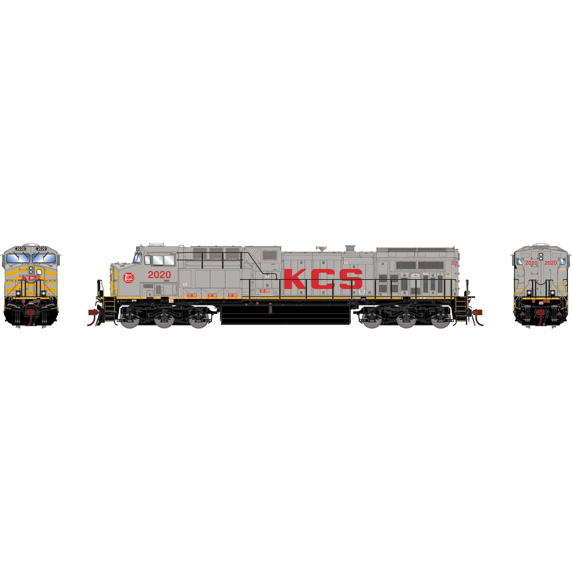 Athearn HO AC4400CW w/DCC & Sound KCS #2020 ATHG31789 HO Locomotives