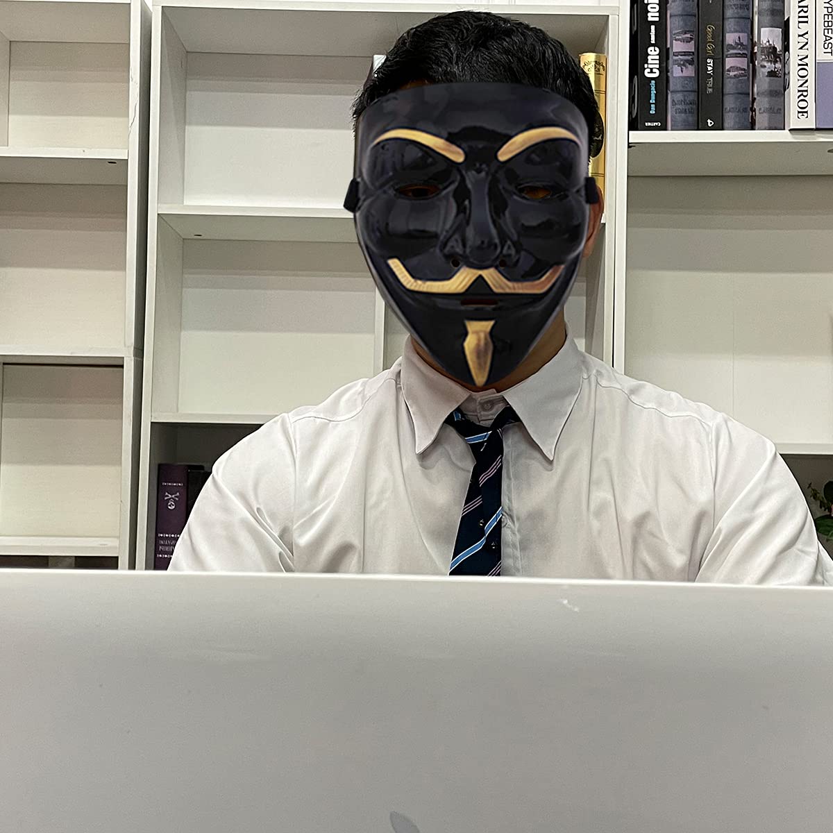 Hacker Mask Anonymous Mask for Kid and Adult, V for Vendetta Mask Game