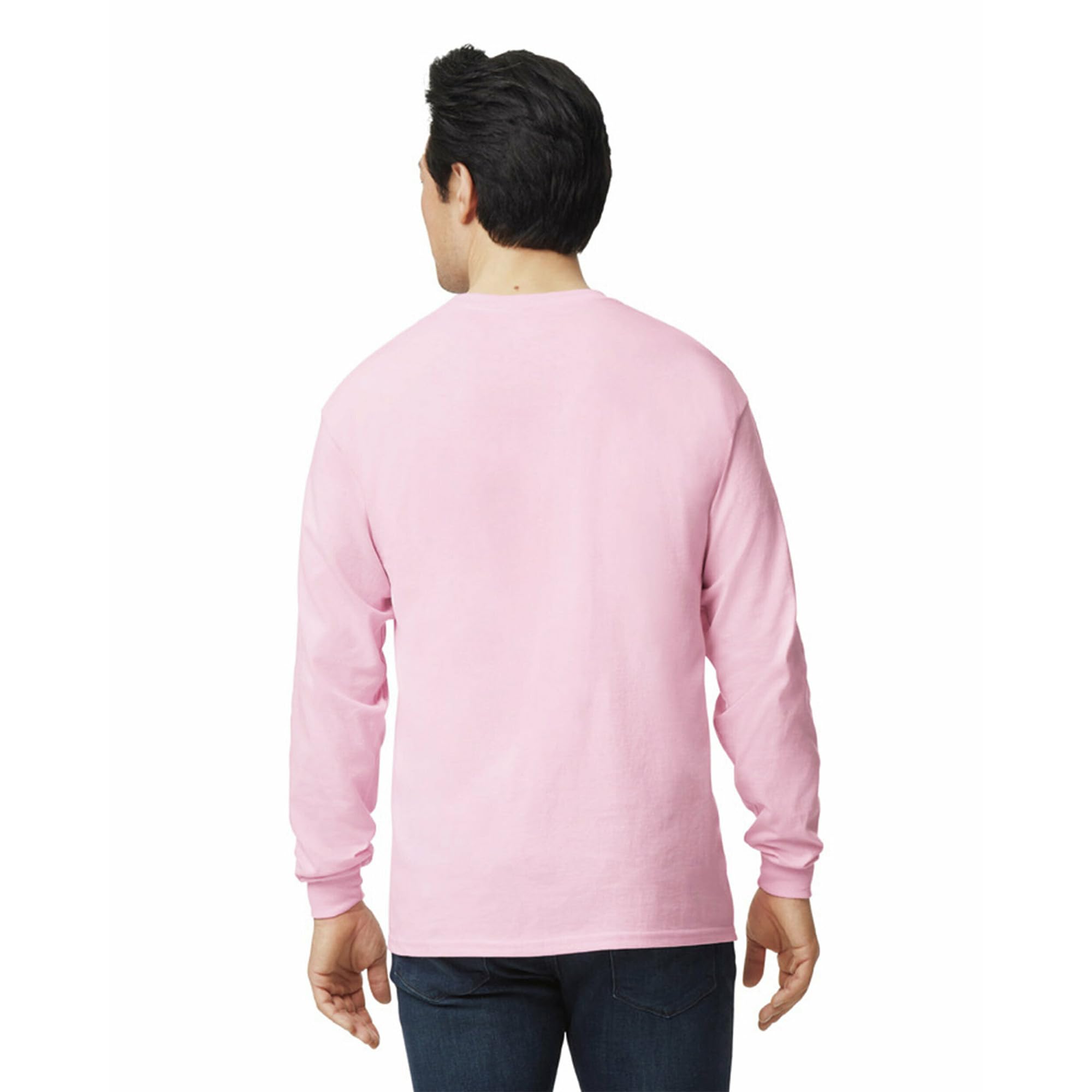 Gildan Camiseta de Manga Larga, de Ultra Cotton, Estilo G2400, Camiseta Hombre (Pack de 10)