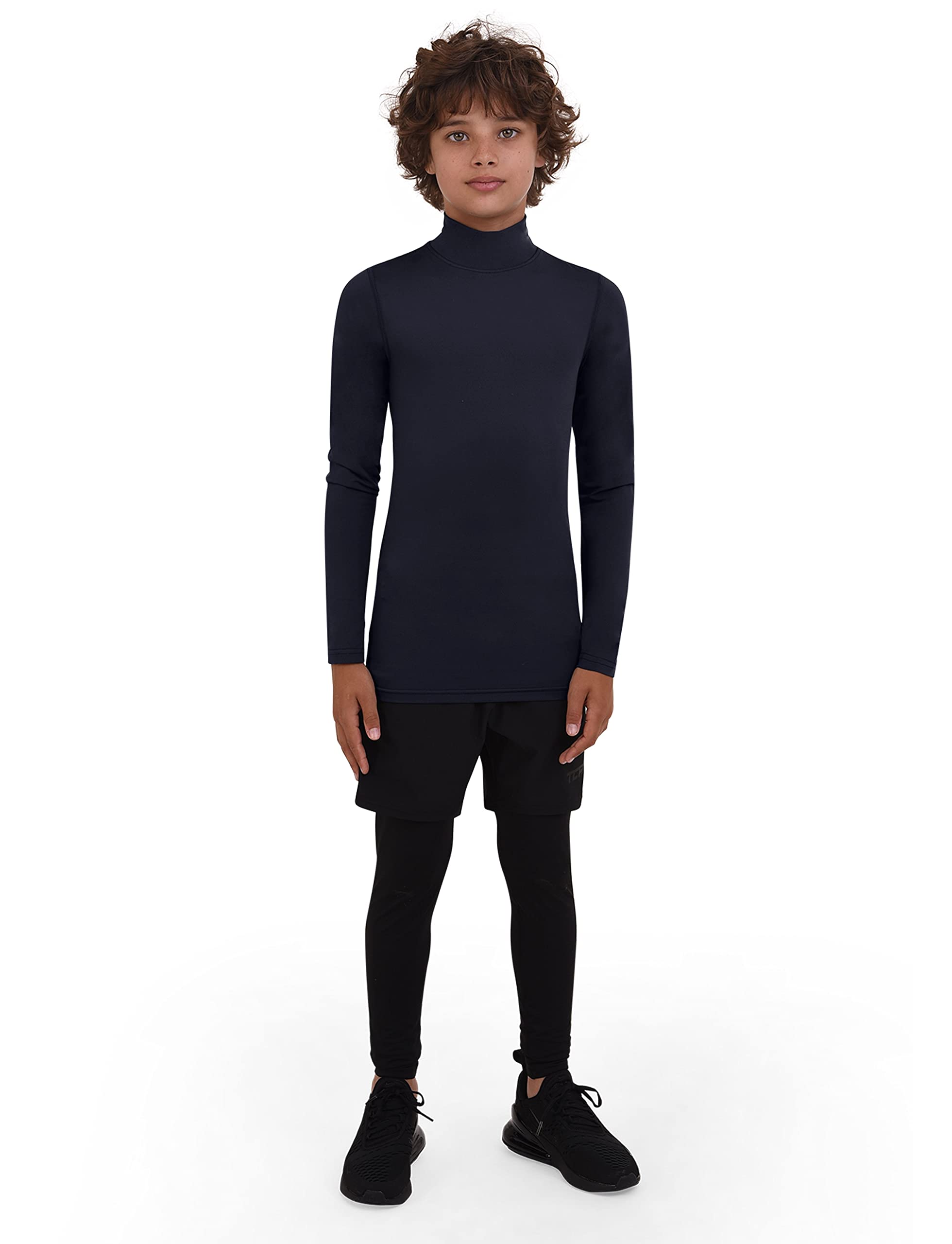 PowerLayer Maglia Termica Uomo a Manica Lunga - Maglia Compressione Uomo per Calcio e Sport - Strato Base a Maniche Lunghe - per Allenamento Corsa e Ciclismo