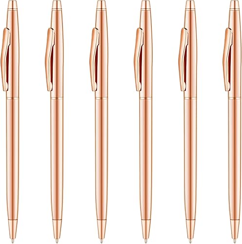 Unibene BolĂgrafos retráctiles metálicos delgados - Oro rosa, bonito regalo para uniformes de oficina, estudiantes, profesores, bodas, Navidad, Unibene BolĂgrafos retráctiles metálicos delgados - Oro rosa, bonito regalo para uniformes de oficina, estudiantes, profesores, bodas, Navidad,
