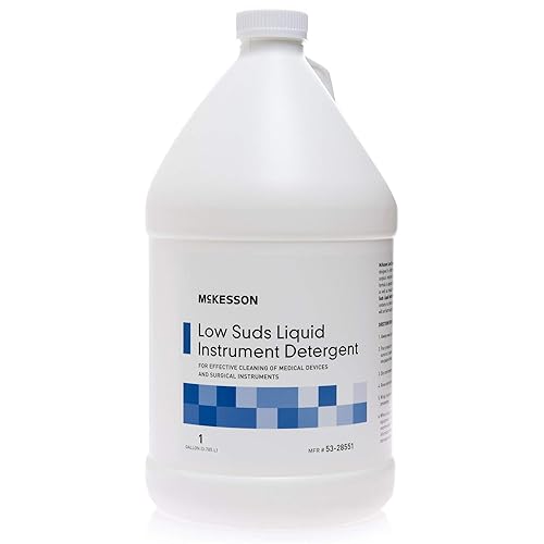 McKesson Low Suds Detergente líquido para instrumentos, dispositivos médicos limpios e instrumentos quirúrgicos, 1 galón, 1 unidad, 1 paquete