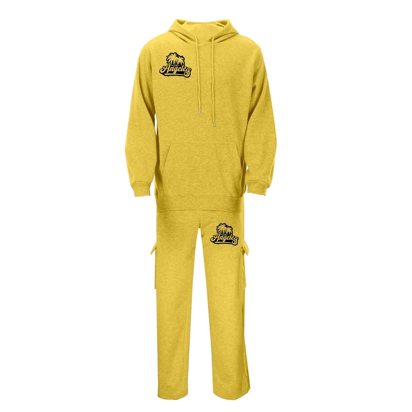 Generisch Męski dres do joggingu, bluza z kapturem, spodnie do biegania, jednokolorowy, dres treningowy, strój rekreacyjny, przewiewna bawełna, ciepła bawełna Y2K, kieszenie, kaptur, zestaw dresowy