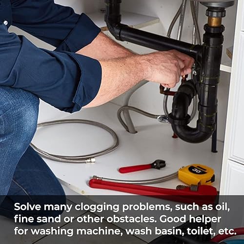 Miniatura 4 de Alpha Rider Boquilla de chorro de alcantarillado, cabezal de boquilla de chorro de alcantarillado de acero inoxidable, conector rápido de 14",