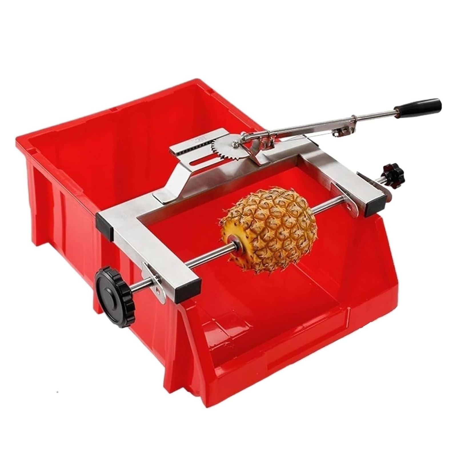 Macchina for sbucciare l'ananas commerciale con cestello, kit manuale for la rimozione della buccia dell'ananas in acciaio inossidabile, for casa, ristorante, supermercato