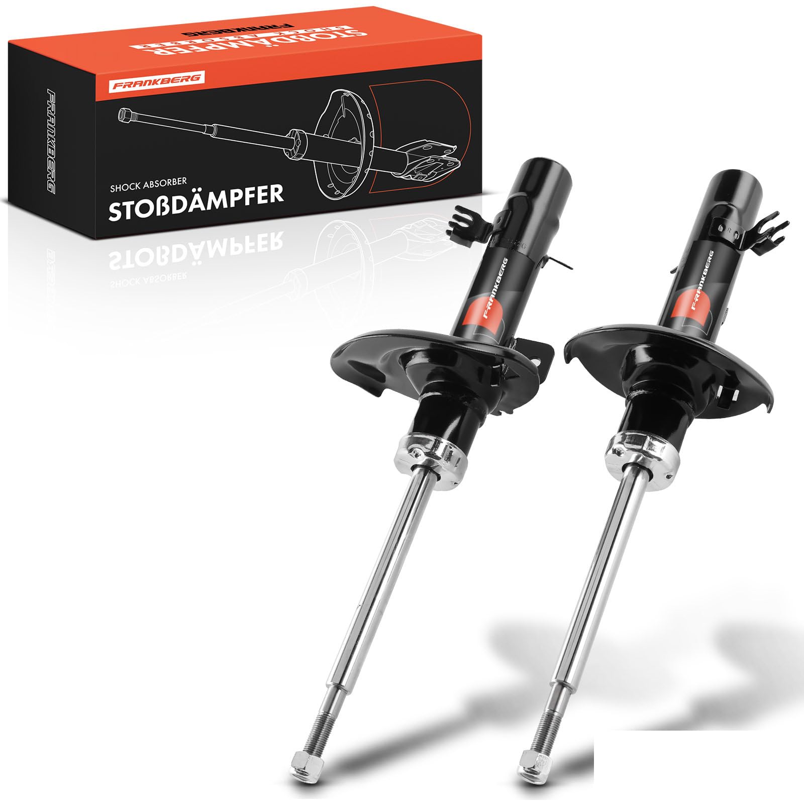 Frankberg 2 amortiguadores delanteros de 510 mm a presión de gas 3338014 | Compatible con: 208 I CA CC ,208 Furgoneta/Hatchback CR