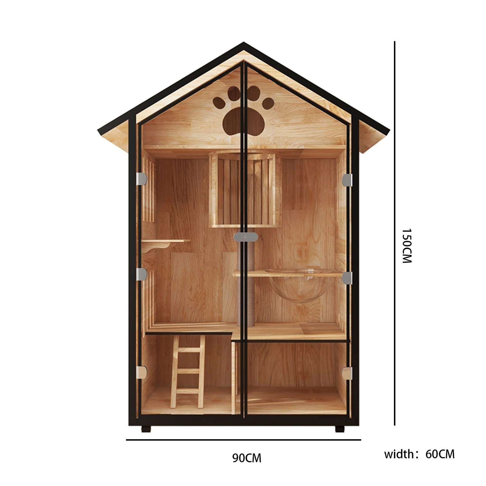 villa per gatti Gabinetto for gatti Gabbia for Villa for Lettiera for Cuccia for Sala parto for (A3) Per interni