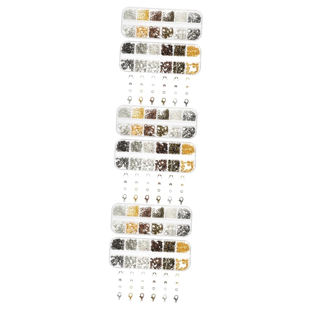 TEHAUX 2346pezzi Accessori Per Creazione Gioielli Include Chiusure Moschettone e Anelli Aperti Per Collane e Bracciali Colori Disponibili Per e Decorazioni Fai Da Te