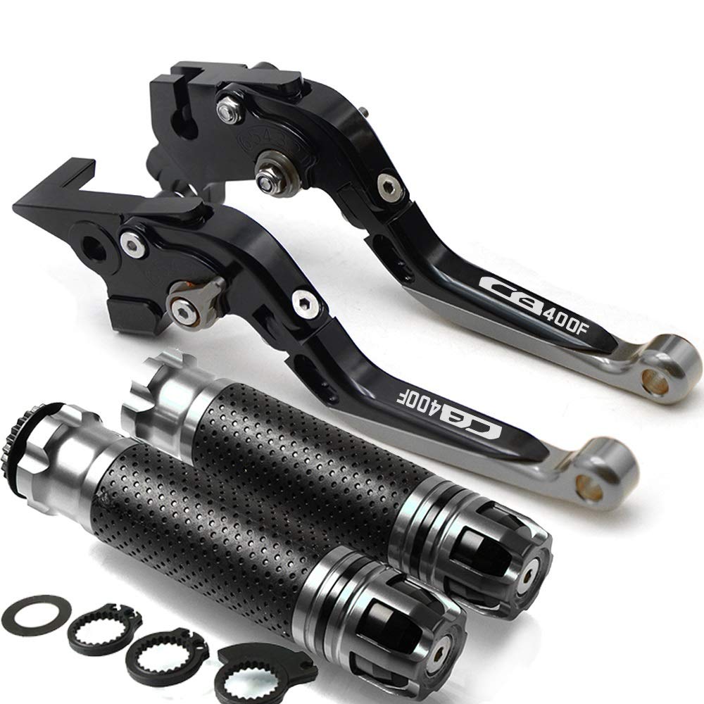 Leva Della Frizione Del Freno Maniglia Freno Del Motociclo CNC Motorcycle Regolabile Maniglia Della Frizione Leva Freno Per Hon & da CB400F 1989 1990 1991 CB 400F (Color : Q)