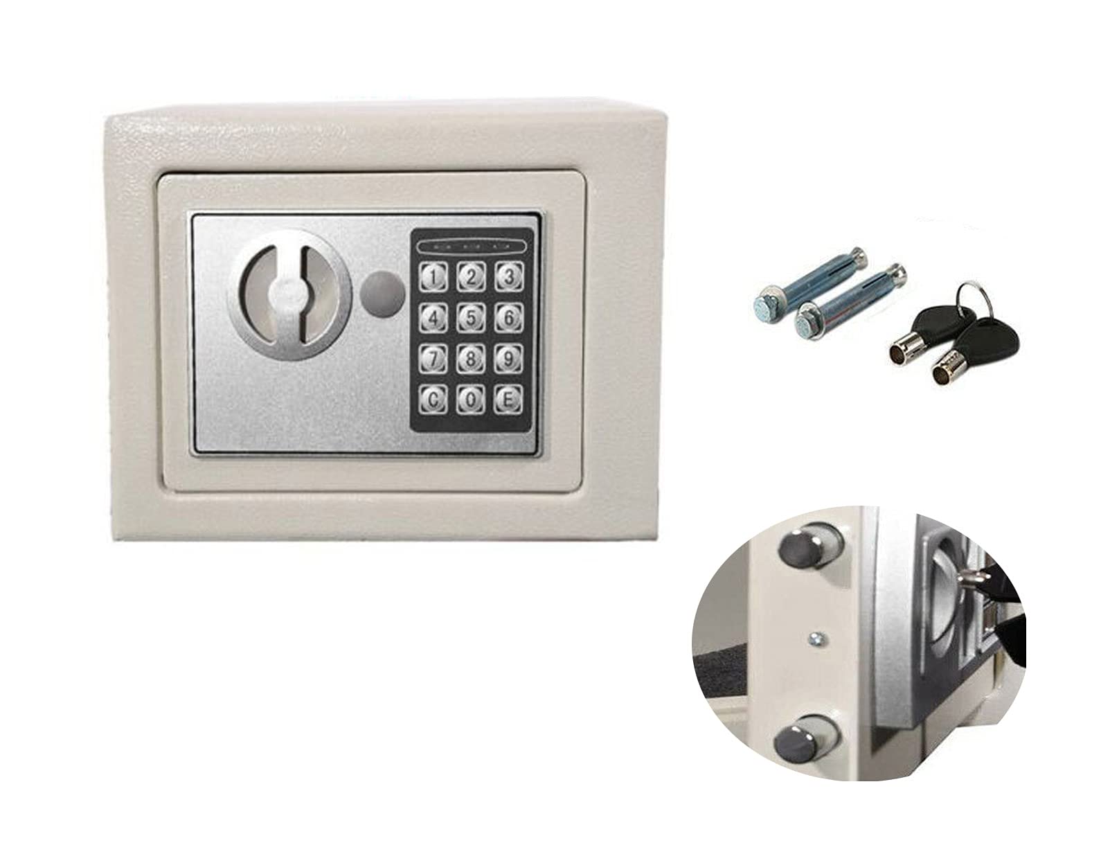 Override Box Small Safe Digital Safe - Compact Steel Money Security Box With ...