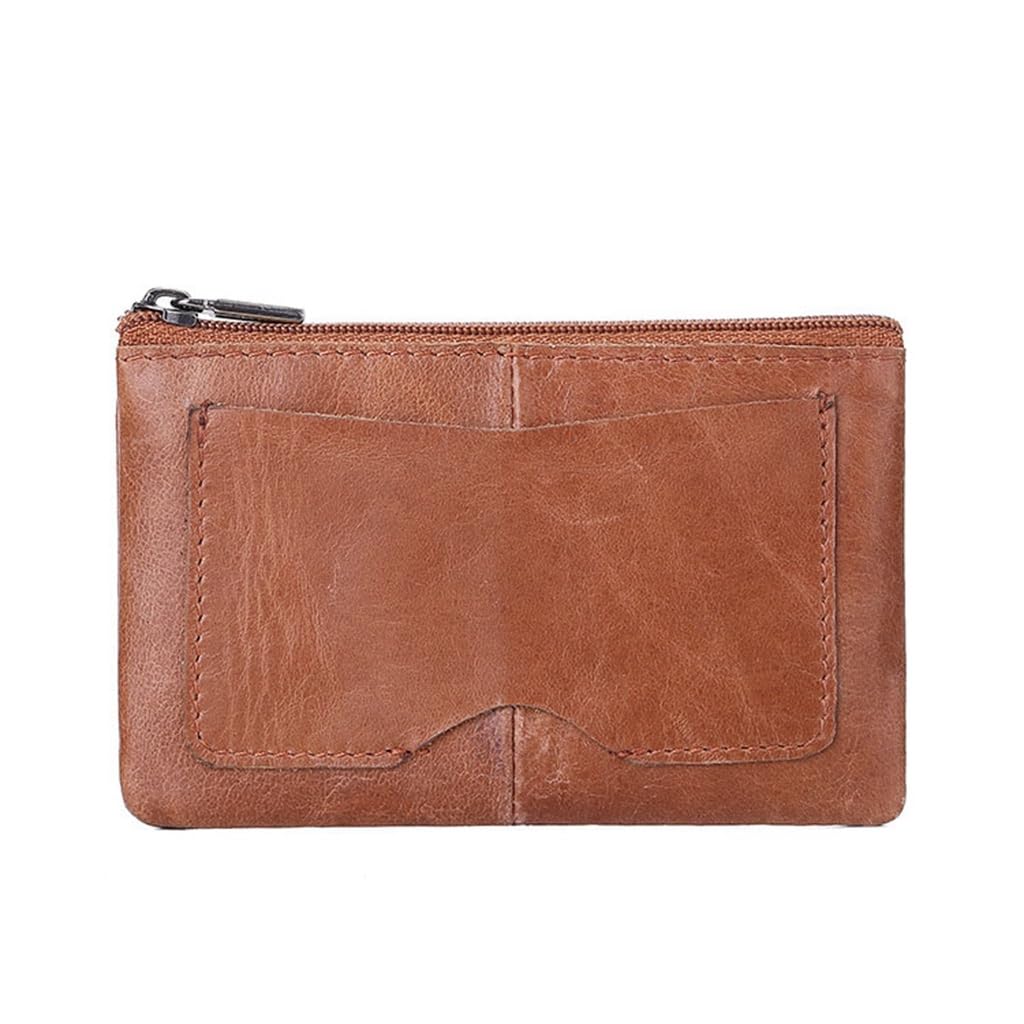 Porte-monnaie en cuir vintage avec pochette à cartes compacte pour hommes et femmes