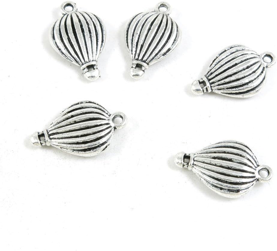 Antique Silver Tone Jewelry Making Charms Pendant Findings Craft Supplies Bulk Lots Arts A2JM4 Hot Air Balloon
