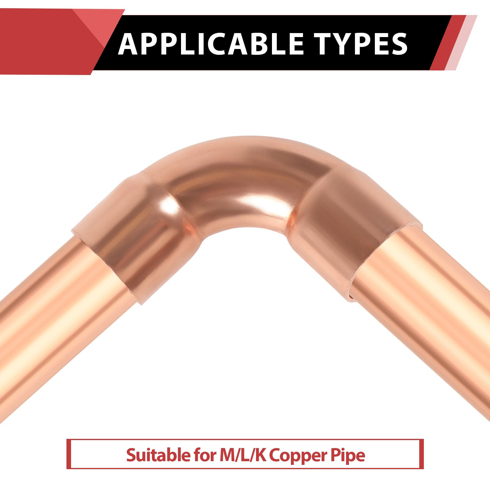 EFIELD COPPER133 - Codo de cobre de giro largo de 90 grados de 3/4 pulgadas C x C, accesorios de fontanería de cobre LF con conexión de soldadura por sudor (COPPER133)