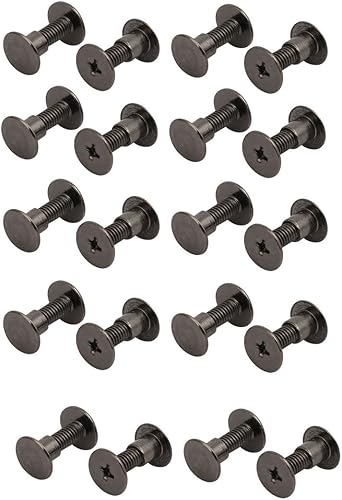 IIVVERR Kit de tornillos de tuerca en T de cabeza de accionamiento Phillips de acero al carbono M4x10mm negro (20 piezas M4x10mm Acero al carbono