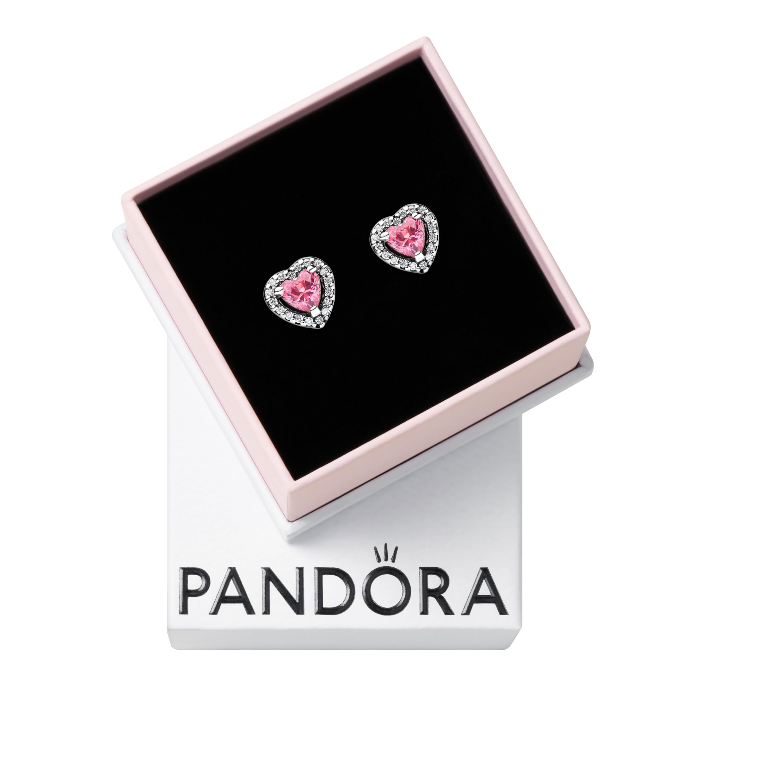 Pandora Moments 298427C02 orecchini a cuore rosa