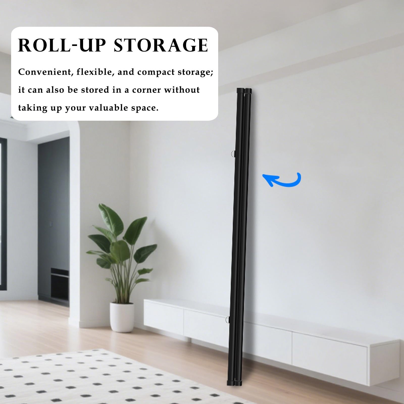 30" 40" 50" 60" Schermo for Proiettore Portatile, Telo for Videoproiezioni | 4K HD AntiRughe Telo Proiettore Avvolgibile Manuale, for Casa Ufficio Eventi All`Aperto Teatro(60in 4:3)