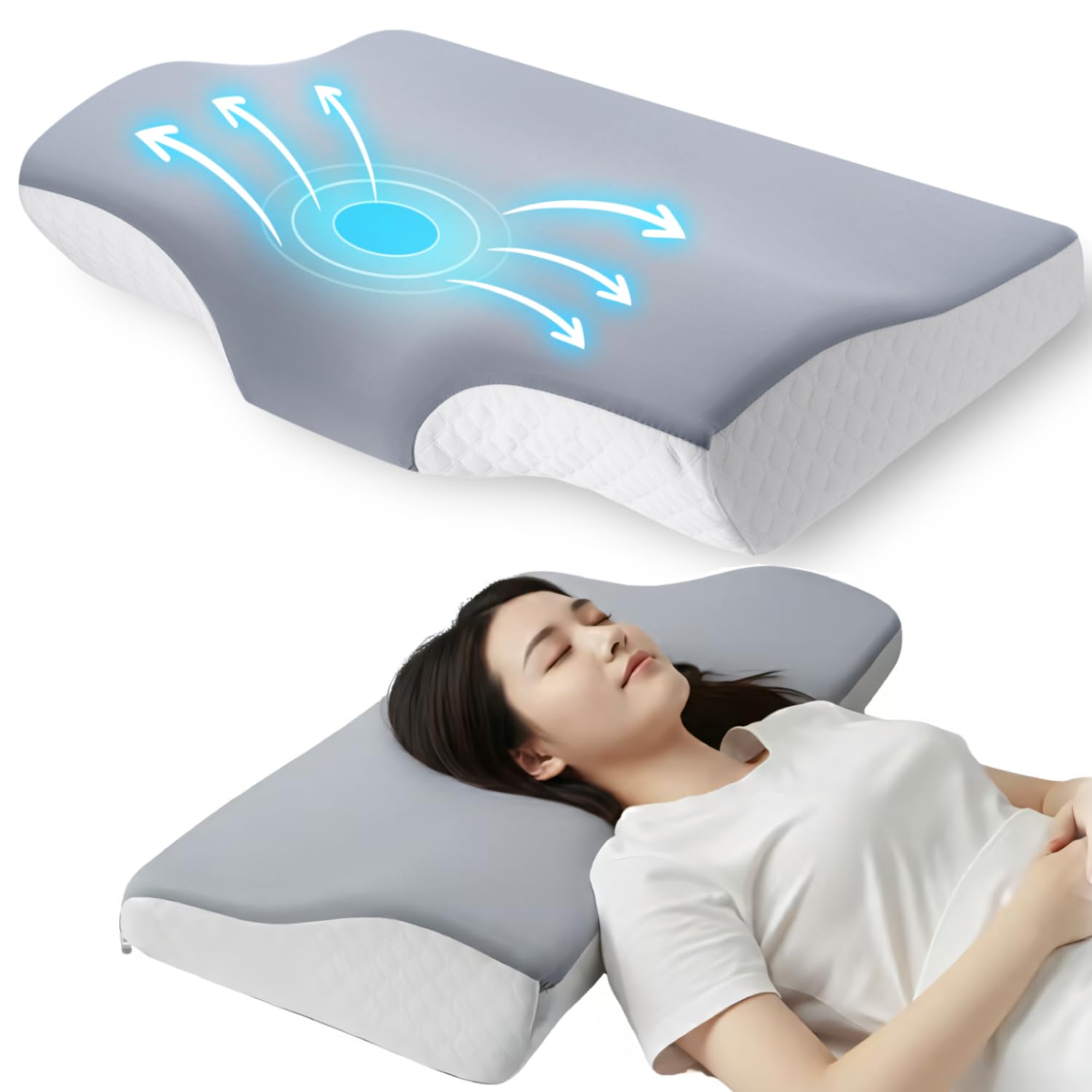 Amazon｜枕 首が痛くならない 【肩圧分散設計・中央低両側高 高低差