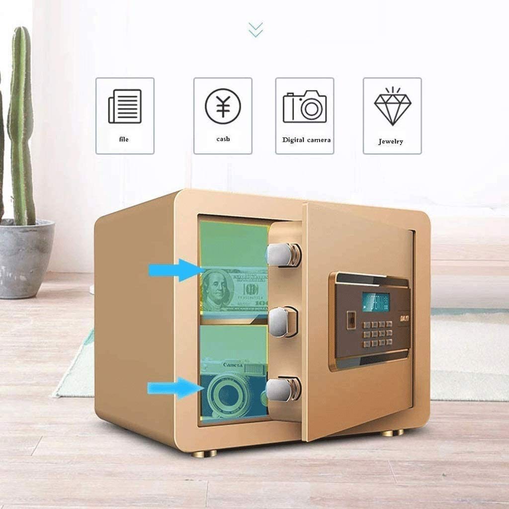 Caja fuerte digital electrónica, construcción de acero sólido, caja fuerte oculta en cerradura de cerrojo adecuada para documentos de oficina, objetos de valor de joyería