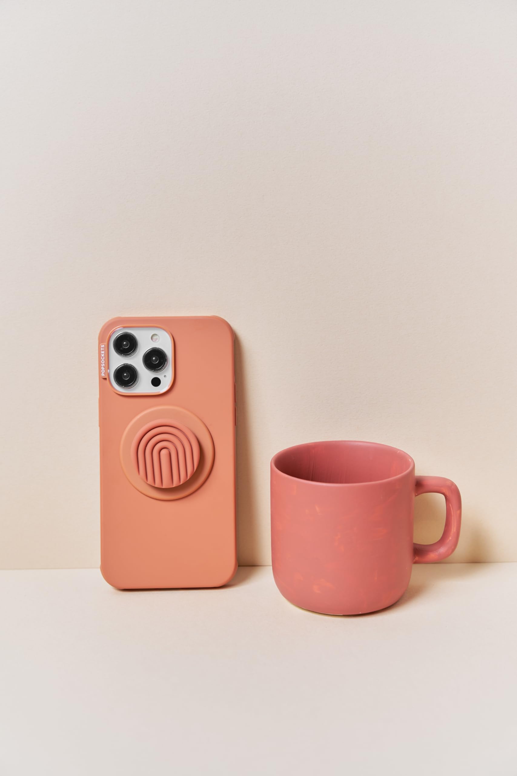 PopSockets: PopGrip Round pour MagSafe - Anneau Adaptateur pour MagSafe Inclus - Support et Poignée pour Smartphone et Coques avec Un Top Interchangeable - Curves Terra