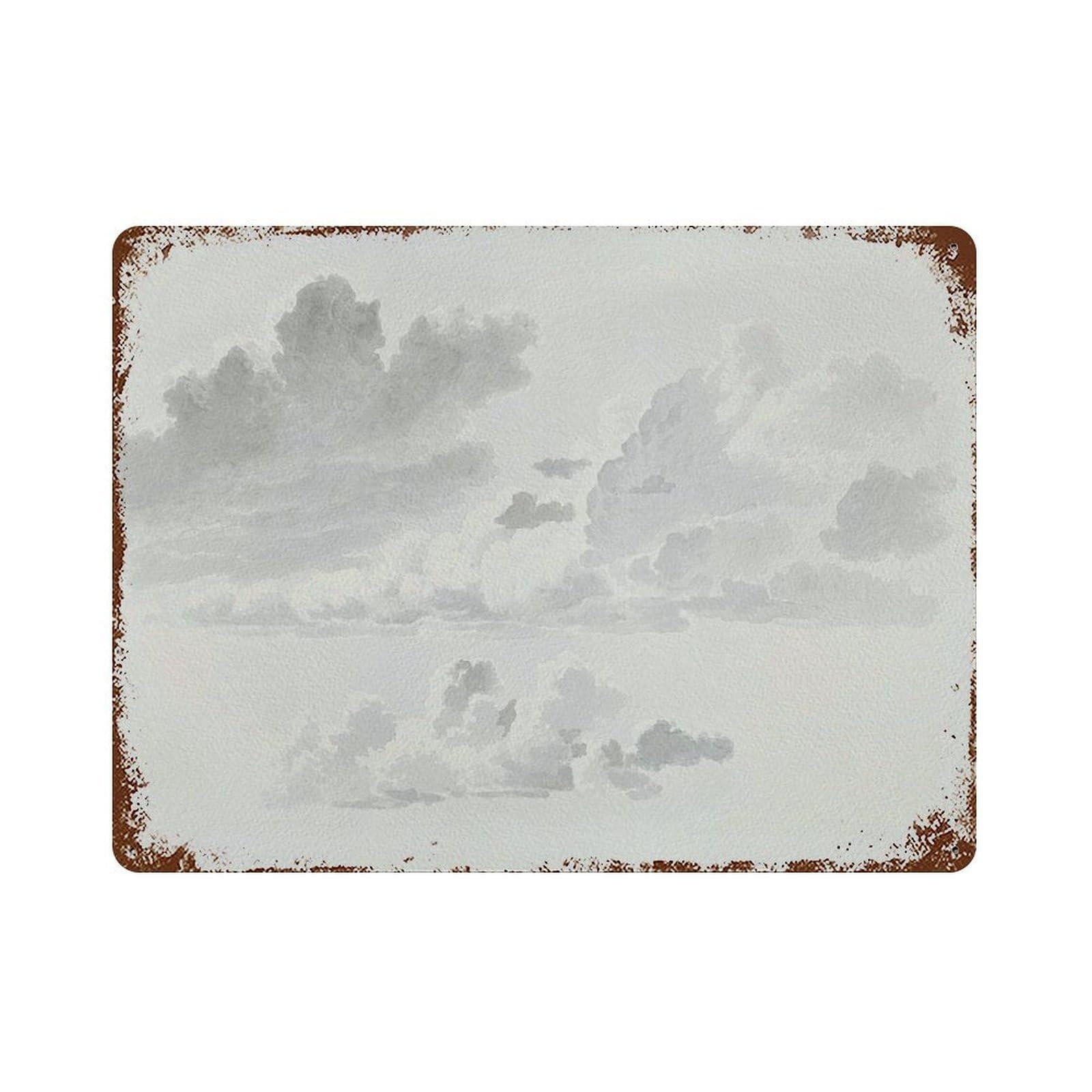 xiaoxiaoshen Vintage Cloud Painting Japanese Sky, Country Nursery Watercolor Wall Decor Art Metal Tin Poster Modern Home Decor Art Home Bar Shop Decorations Vintage Sign 30x40cm