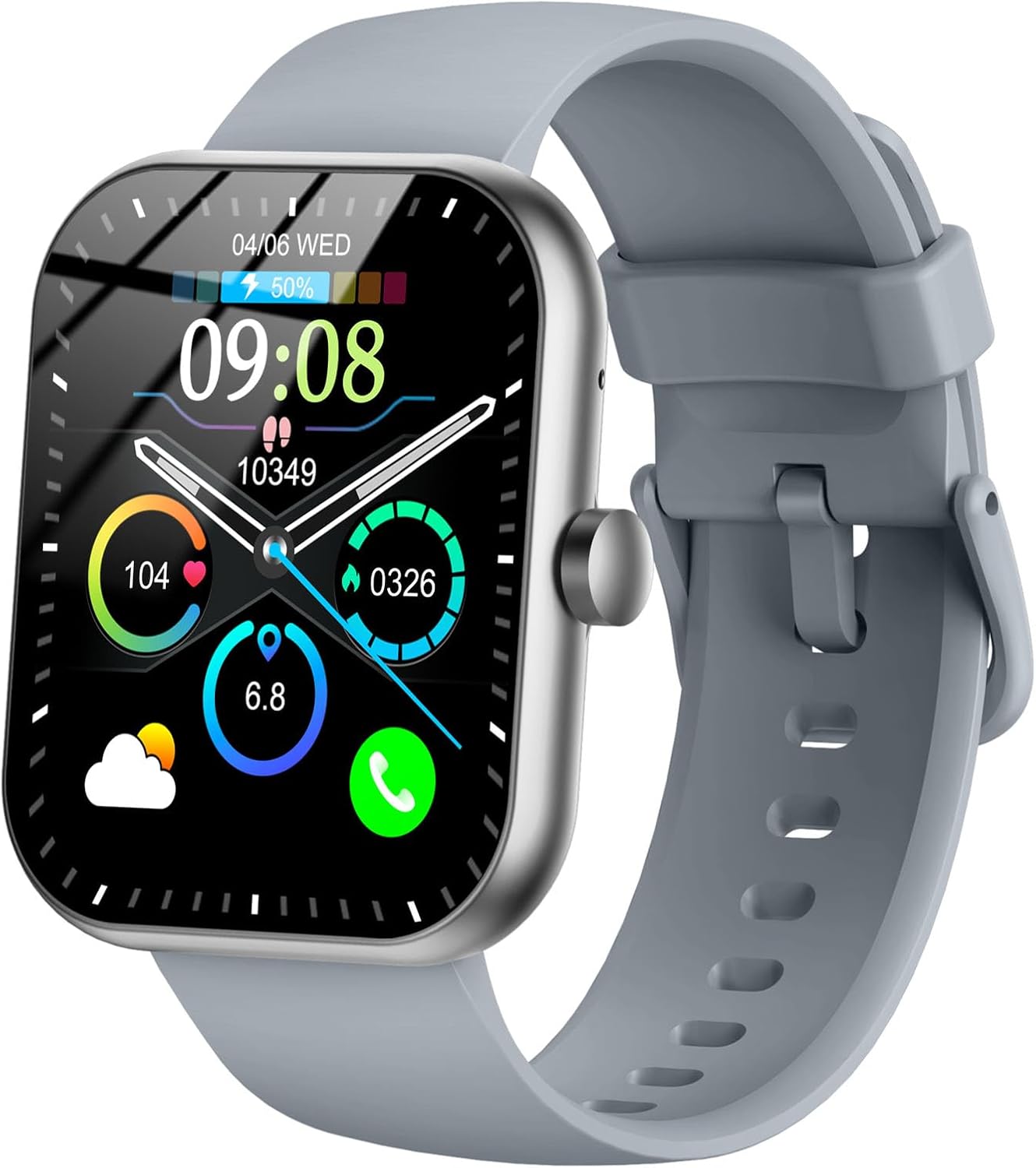 Smart Watch (Answer/Make Call), 2025 New Smartwatch for Men/Women, 1.96″ Fitness Watch with 112 Sport Mode/Pedometer/Calories/Sleep/Heart Rate Monitor, IP68 Waterproof Fitness Tracker for Android iOS Smart Watch (Answer/Make Call), 2025 New Smartwatch for Men/Women, 1.96″ Fitness Watch with 112 Sport Mode/Pedometer/Calories/Sleep/Heart Rate Monitor, IP68 Waterproof Fitness Tracker for Android iOS