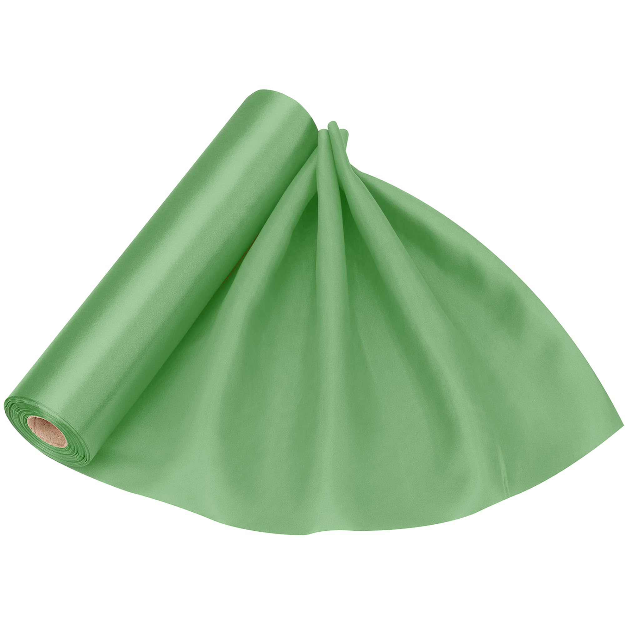 WedDecor 20m x 29cm Aqua Green Solid Satin Large Fabric Roll Perfect for Wedding, Chair Cover Bows, Table Back Drop, Ribbon Crafting Supplies, Table Runner, Party Decorations