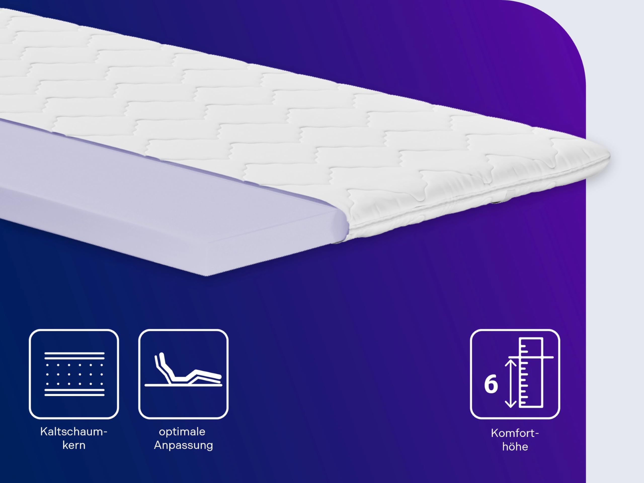Traumnacht Visco-Matratzentopper Memory Foam 120x200 cm – Bild 5