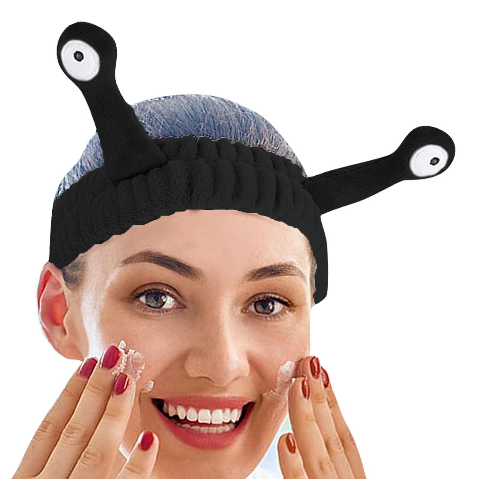 Serre-tête D'antenne Escargot Rigolo - Accessoire De Fête Pour Enfants - Déguisement, Carnaval, Photos - Tissu Noir