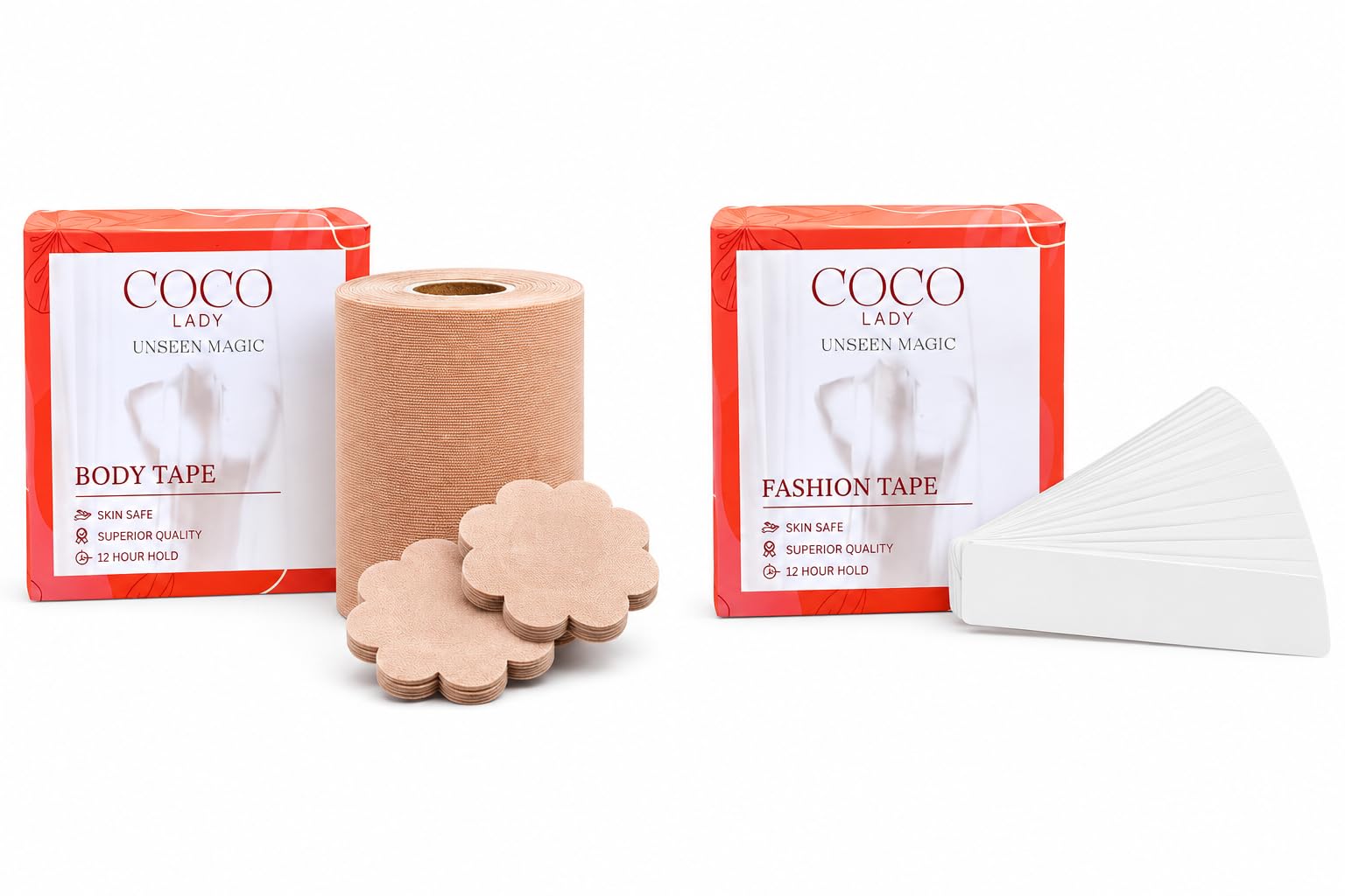 Boob Lift Kit for Women with 4 Free Nipple Covers & Double Sided Fashion Strips | Invisible Breast Lift Support for Backless Dresses, Saree, Deep Neck & Strapless Outfits Beige-image-27