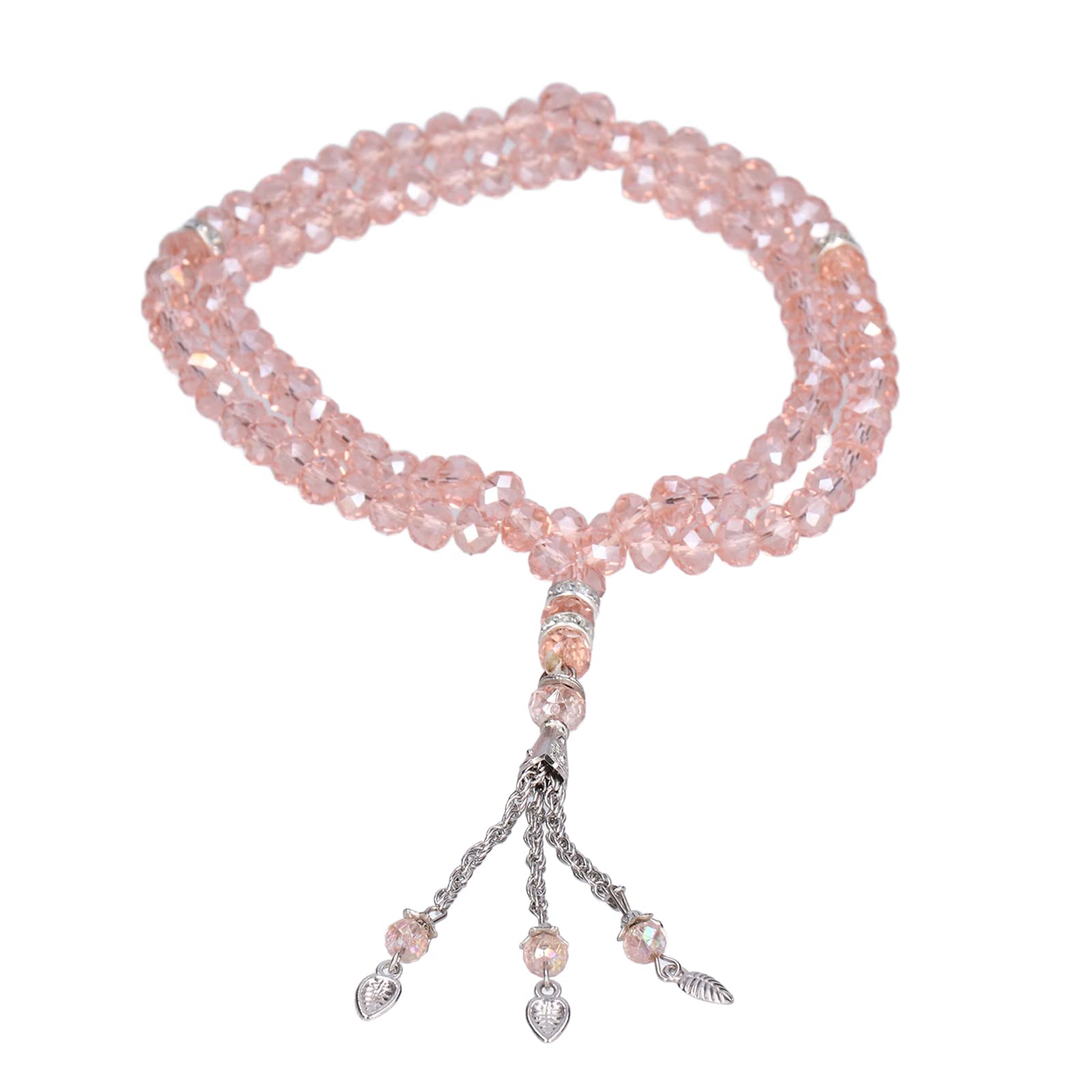 Set 2 Tasbih Musulmani Da Preghiera Rosa – 99 Perline Con Nappa Lunga – Rosario Islamico - copertina