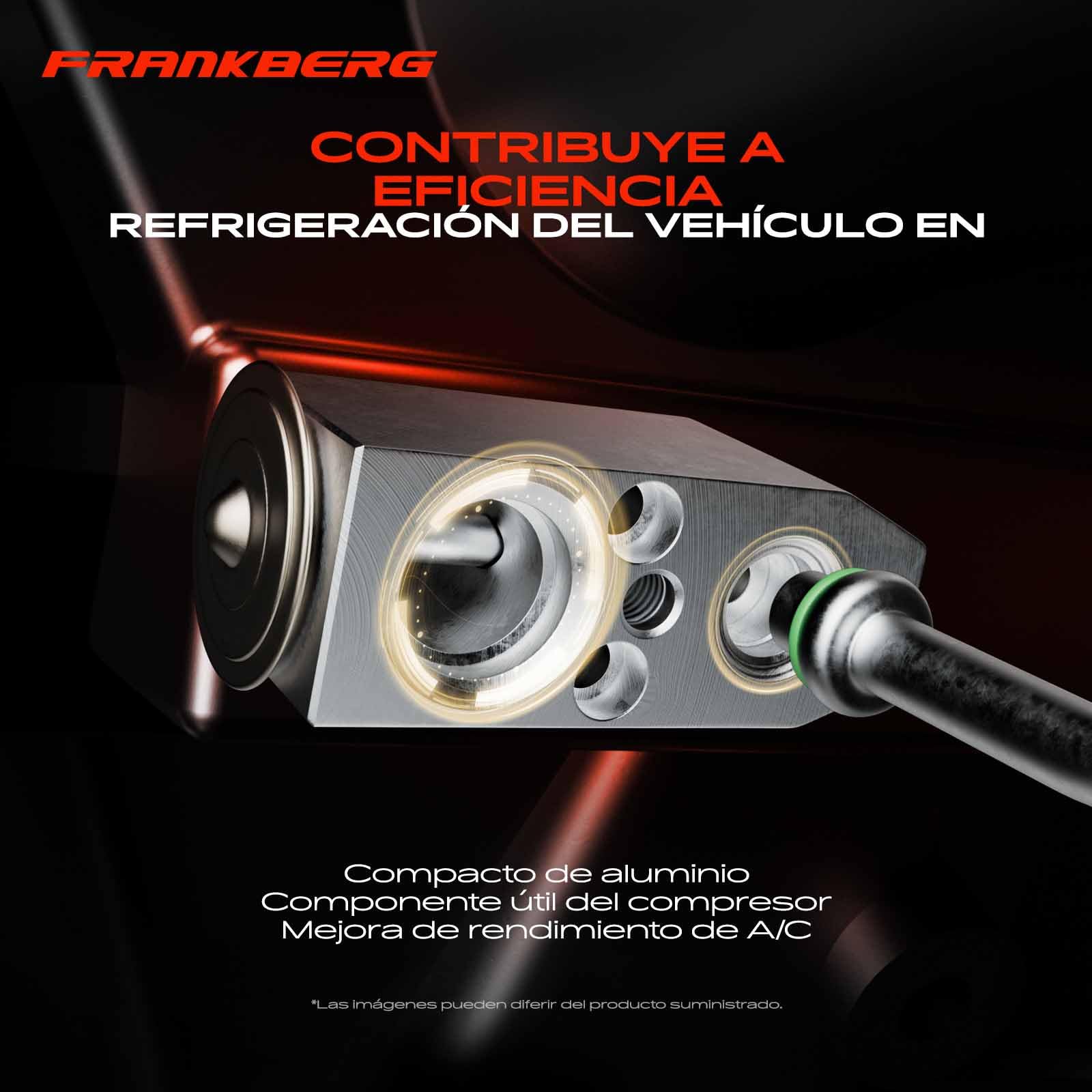 Frankberg Válvula de expansión Aire acondicionado Compatible con 206+ 2L 2M 1.4L 206 CC 2D 2.0L Kangoo KC0/1 1.2L 206 CC 2D 1.6L C3 I FC FN 1.4L Replace# 95514511