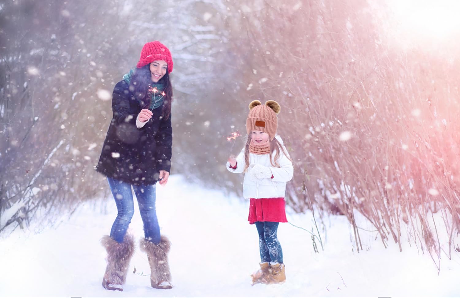 Set de Bufanda Gorro y Guantes Niña-Niño, Conjunto de Bufanda Sombrero y Gorro Niño Invierno, Gorros con Pompon Lana NiñoBraga Cuello Polar y guantes de punto cálidos para niño 2-6 Años