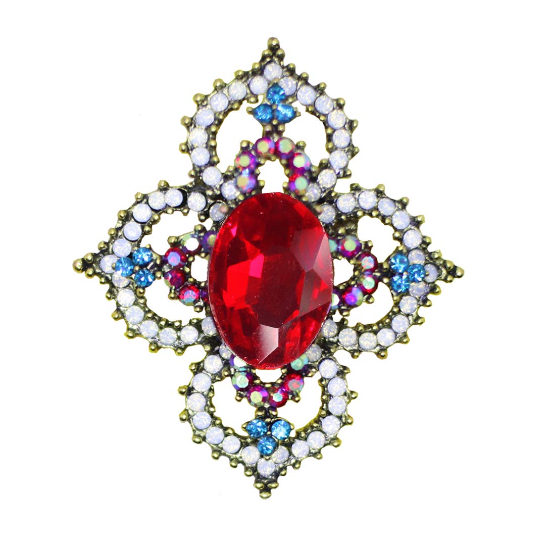 Brooch Pins for Women Girls Fashion Flower Crystal Rhinestone Pearl Jewelry