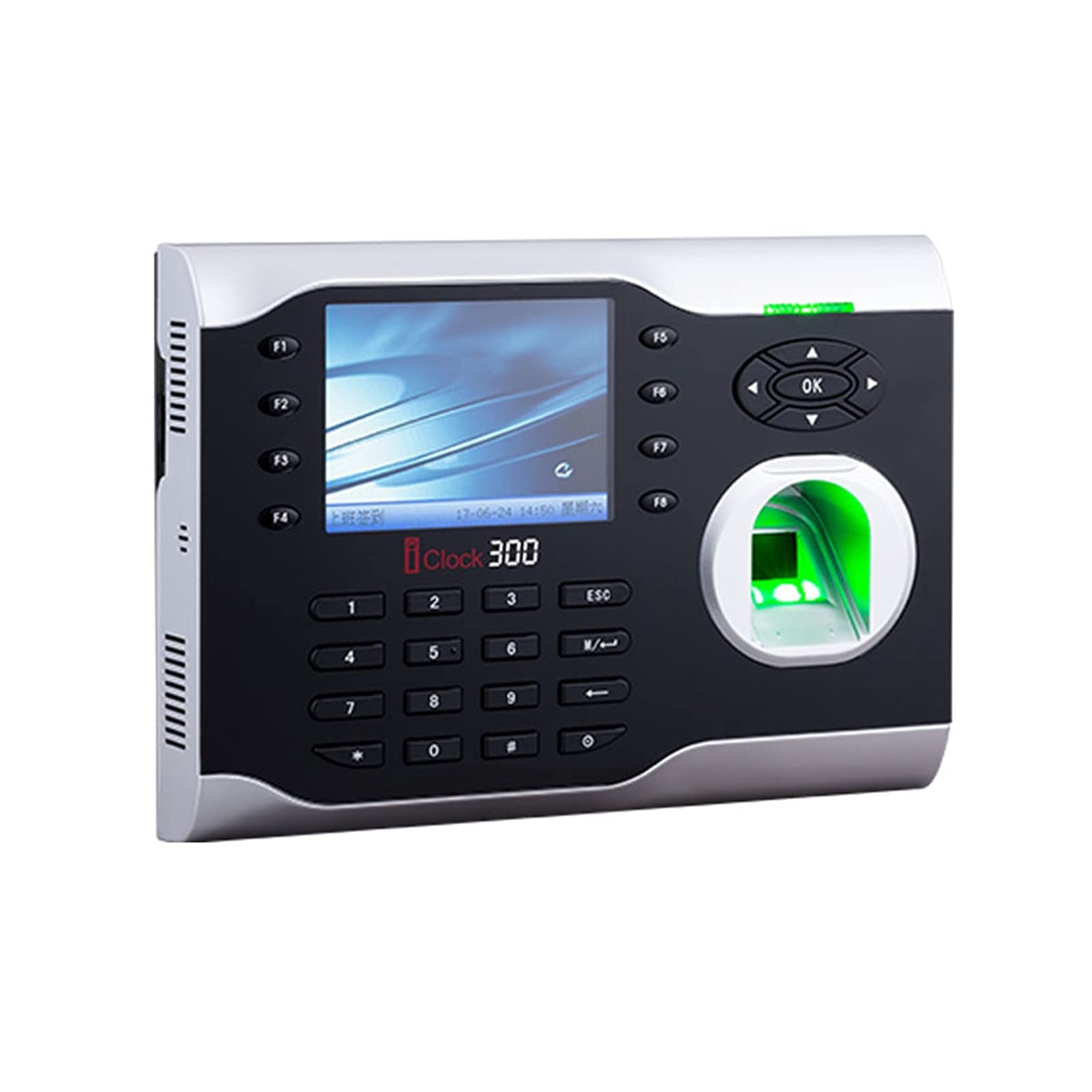 Zegar czasu pracy, TCP/IP USB Biometryczny czas odcisków palców Zegar Urząd Obecność Rekorder Pracownik Maszyna Darmowe oprogramowanie dla firm, biura(IClock300)