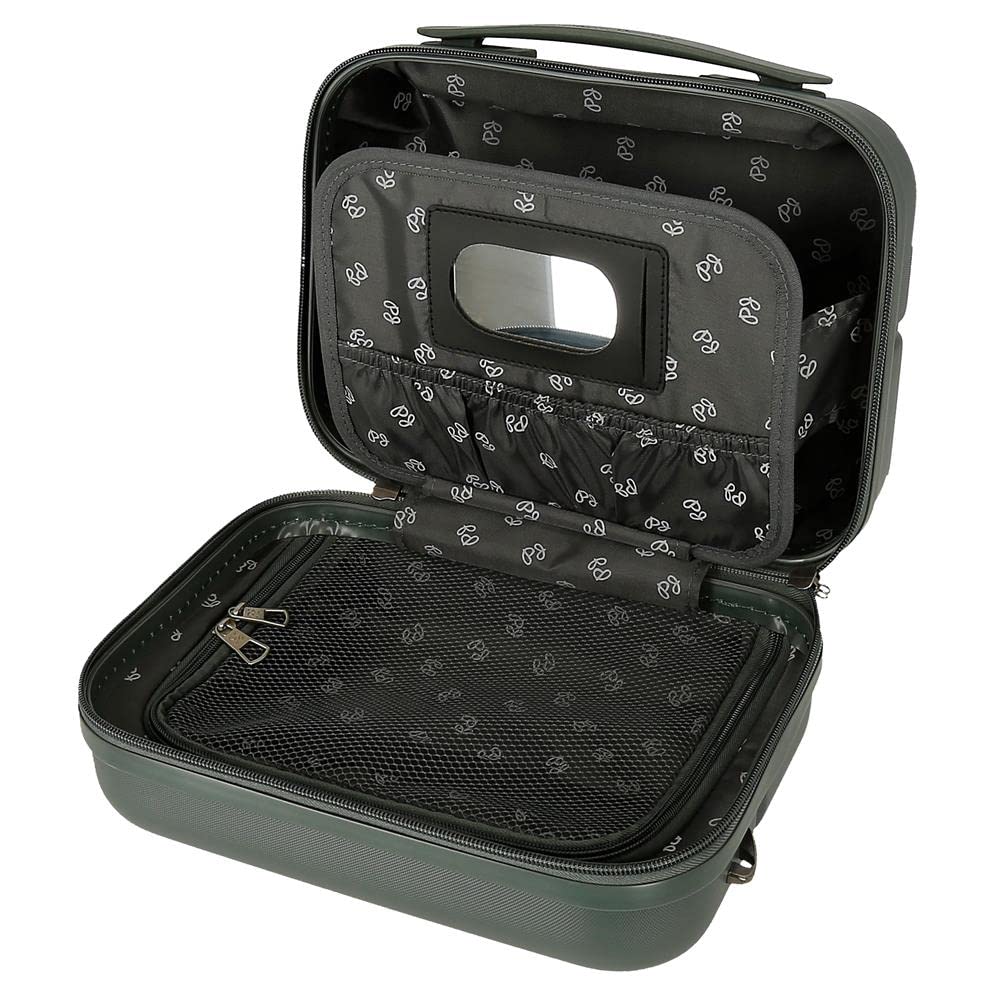 Pepe Jeans Accent Neceser Adaptable con Bandolera Verde 29x21x15 cms Rígido ABS 9,14L 0,84 kgs