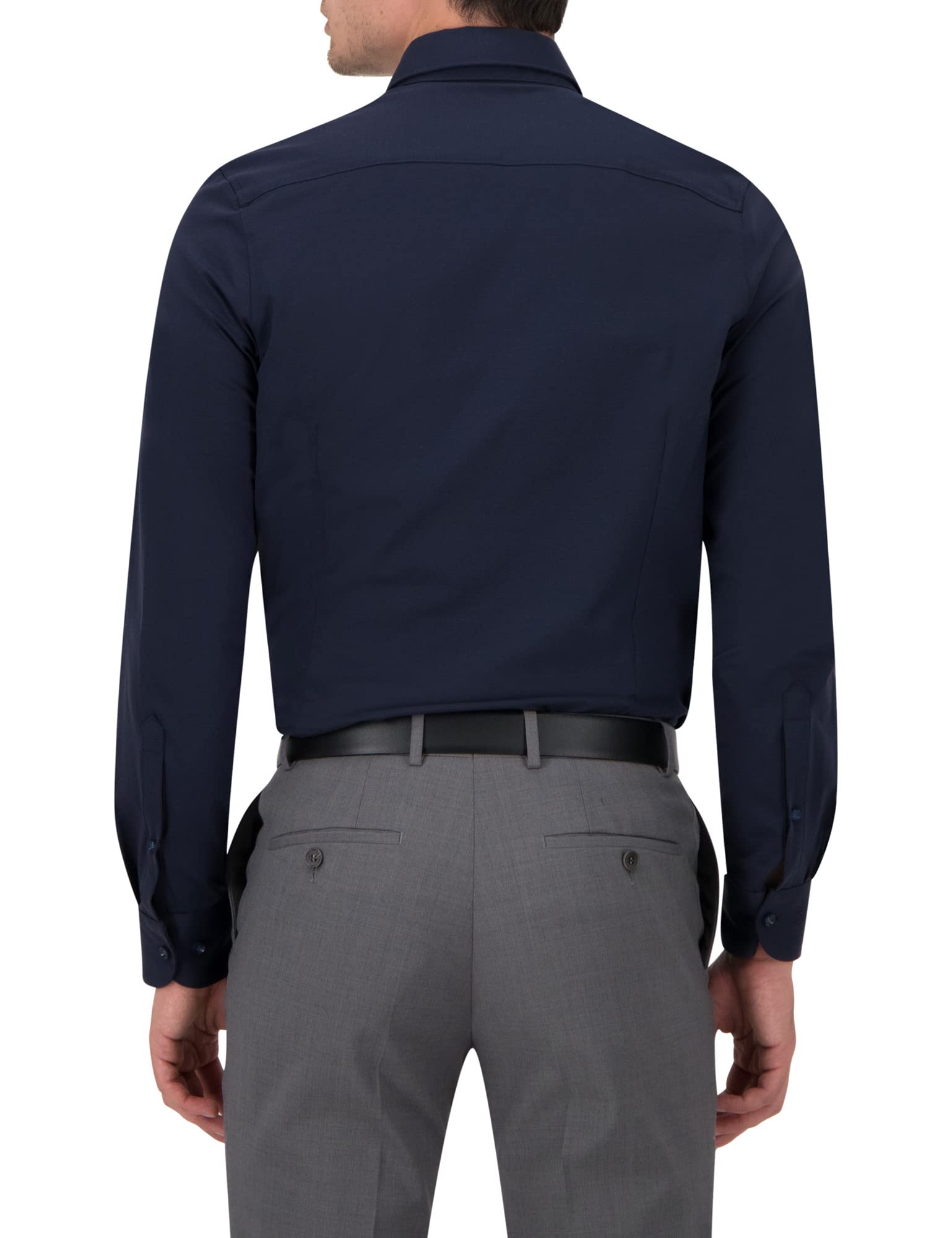 OLYMP Camisa de negocios para hombre Level Five 24/Seven, monocolor, Body Fit, New York Kent, azul marino 18., 42