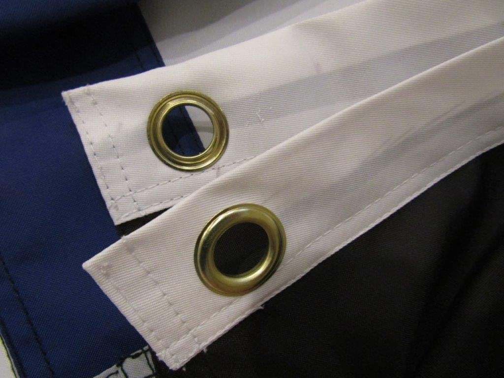 AES 3x5 Embroidered Police Thin Blue Line Texas State 220D Nylon Flag 3'x5' Clips Fade Resistant Double Stitched Premium Penant House Banner Grommets