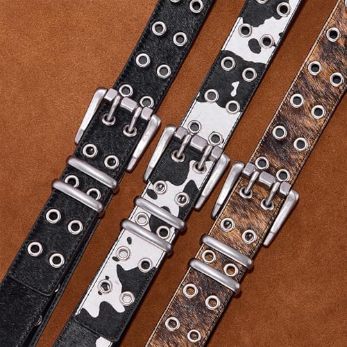 Casual Work Belts for Men, Double-Pin Buckle Genuine Full Grain Leather Belt for Jeans, Mens Gifts2