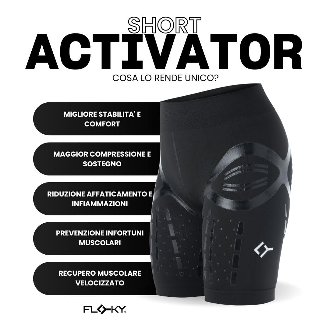 FLOKY Pantaloncino BIOMECCANICO ACTIVATOR Nero